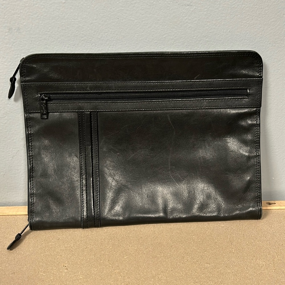 Scully Leather Black Briefcase vintage gently used condition